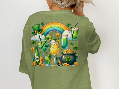 Scrappy Malone's Bar, Shamrock Pub Sign, Irish Bar, St Patricks Day Decor, Green Circle, Irish Pub Signage T-Shirt - Scrappy Malone's Bar 100-Proof Humor - Cloud 16 Clothing Co.