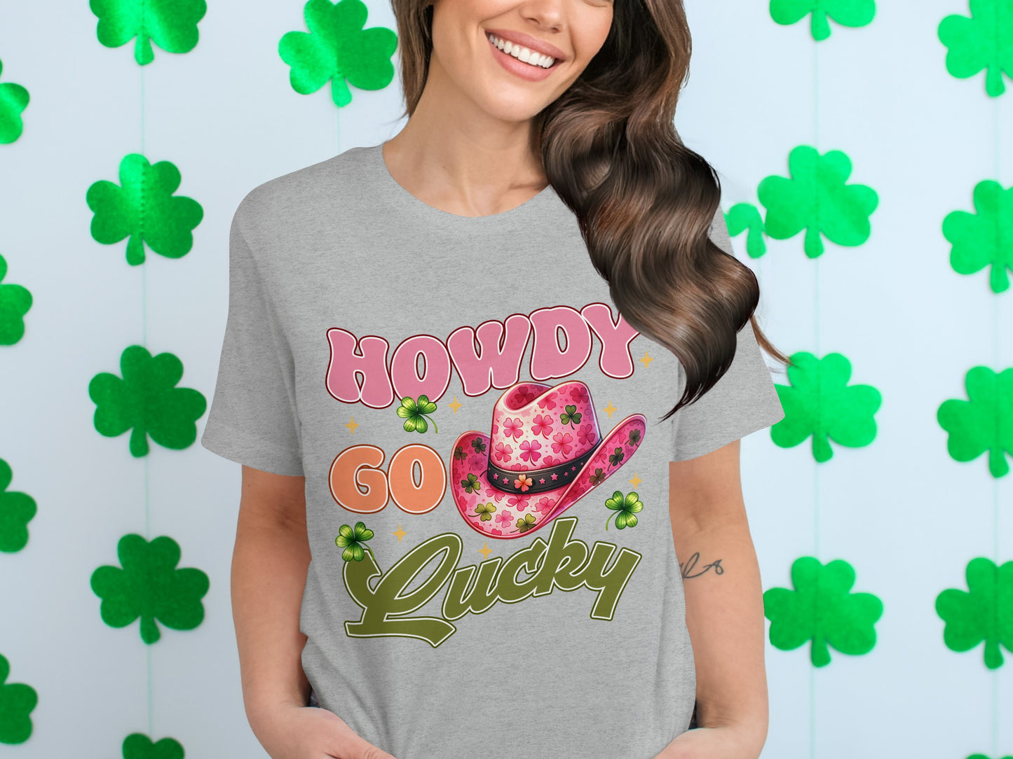 Howdy Go Lucky Graphic Tee with Floral Cowboy Hat