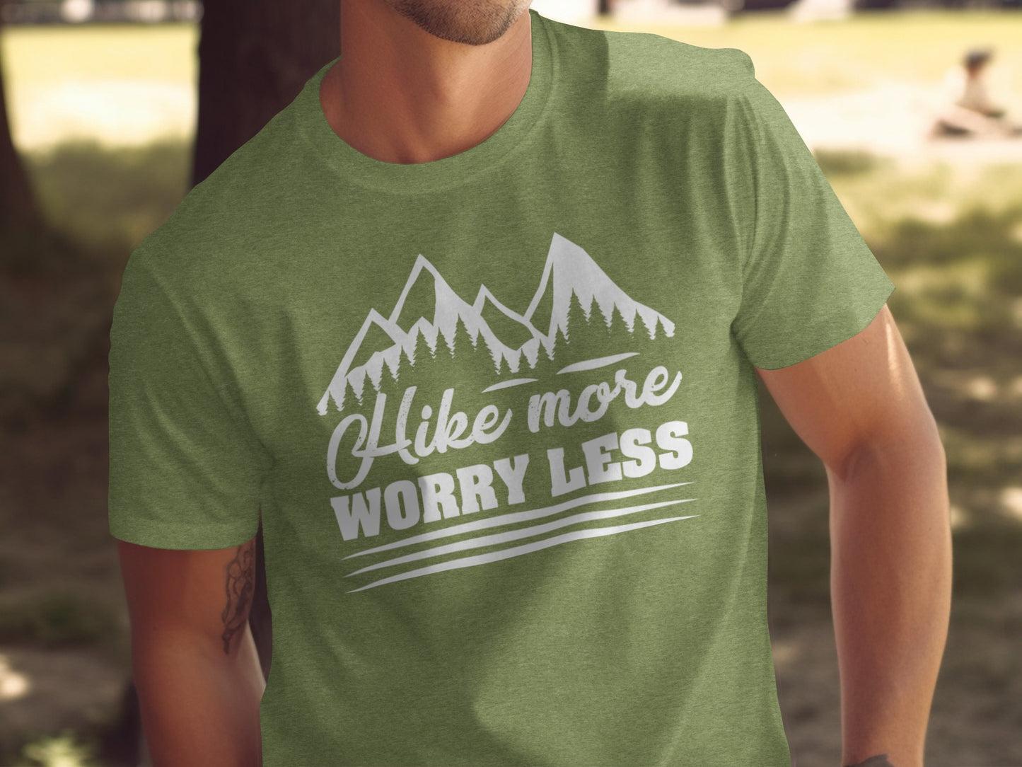 Hike More Worry Less Mountain Graphic Adventure T-Shirt T-Shirt - Outdoor & Adventure Collection - Mile Marker 16 Gear by Cloud 16 Clothing Co.