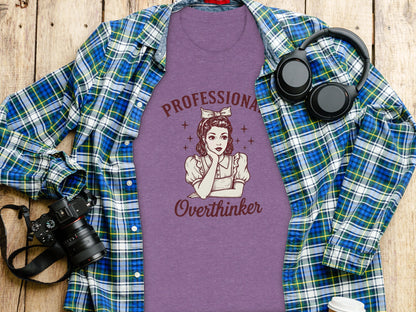 Professional Overthinker Graphic Shirt Casual Wear