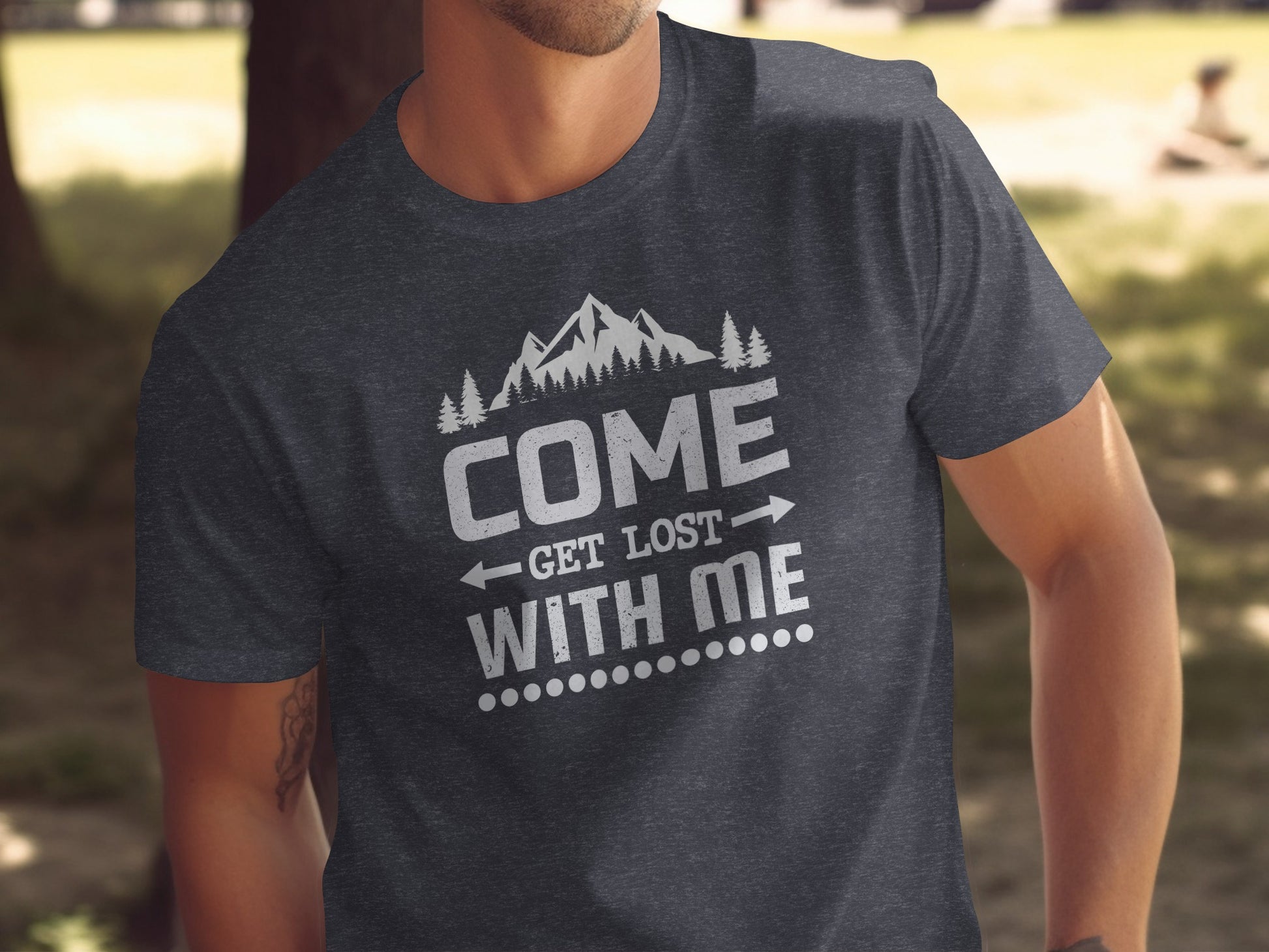 Come Get Lost With Me Mountains and Trees Graphic T-Shirt T-Shirt - Outdoor & Adventure Collection - Mile Marker 16 Gear by Cloud 16 Clothing Co.