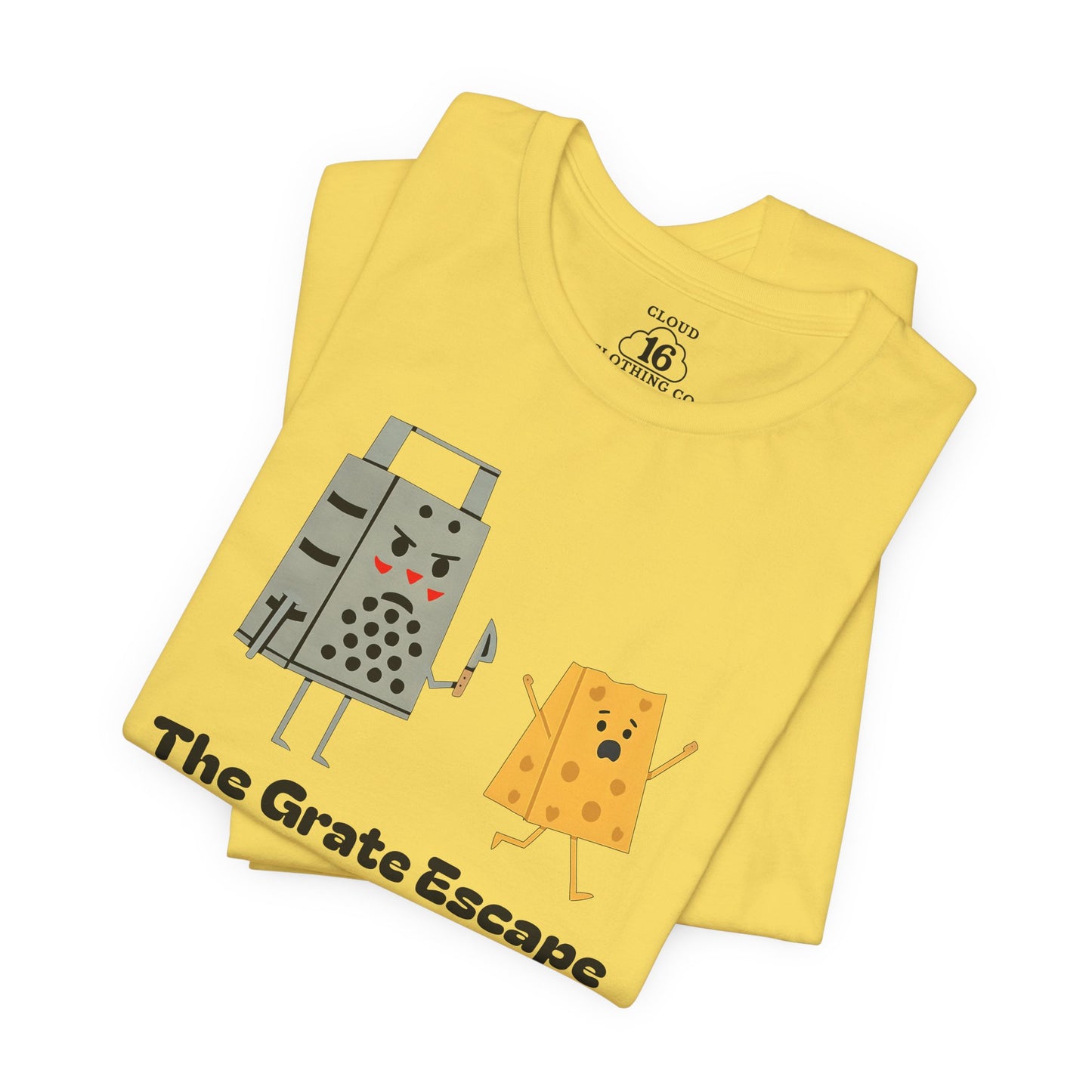 The Grate Escape - Funny Cheese Pun T-Shirt for Food Lovers