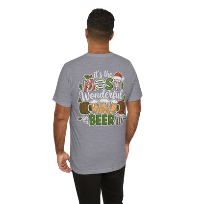 Scrappy Malone's Bar Christmas Tee — "It's the Most Wonderful Time for a Beer"