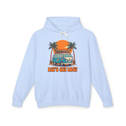 Let's Get Lost Unisex Lightweight Hoodie - Travel Adventure Sweatshirt