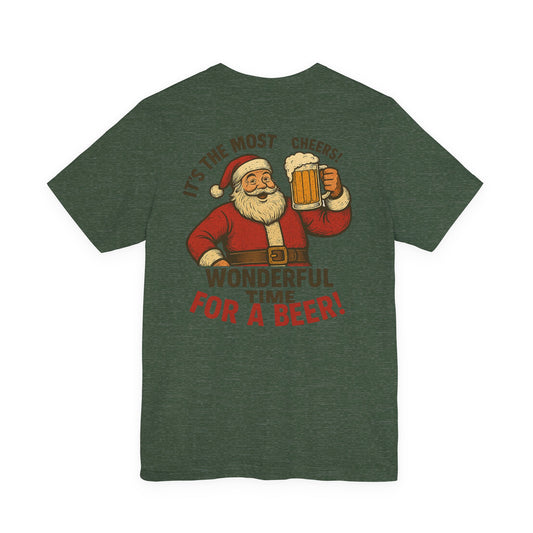 Scrappy Malone's Bar Christmas Tee — "It's the Most Wonderful Time for a Beer"