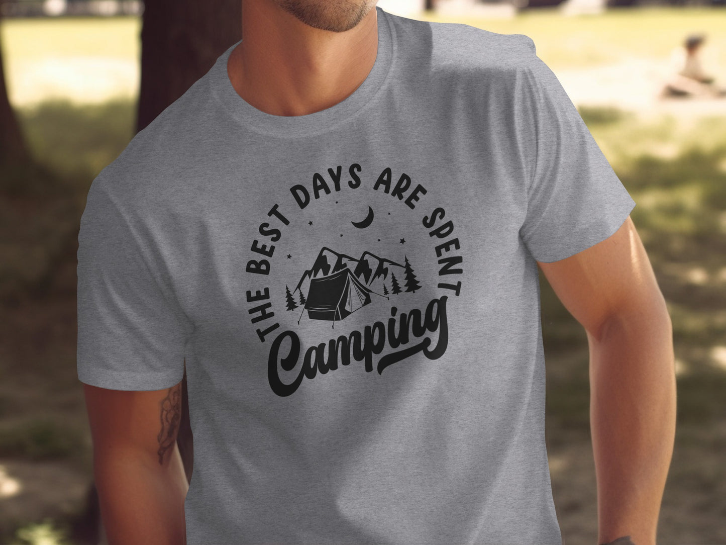 The Best Days Are Spent Camping Graphic Print T-Shirt T-Shirt - Outdoor & Adventure Collection - Mile Marker 16 Gear by Cloud 16 Clothing Co.