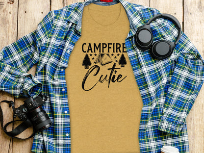 Campfire Cutie Tent Arrowheads Stars T-Shirt T-Shirt - Outdoor & Adventure Collection - Mile Marker 16 Gear by Cloud 16 Clothing Co.