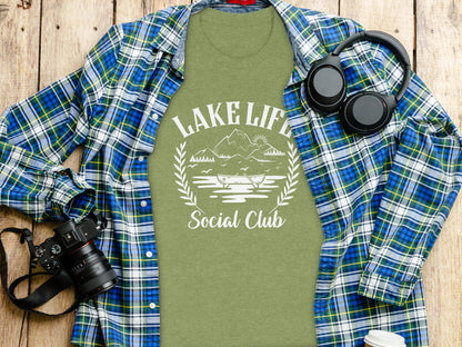 Lake Life Social Club Boating Outdoor Activity T-Shirt T-Shirt - Outdoor & Adventure Collection - Mile Marker 16 Gear by Cloud 16 Clothing Co.