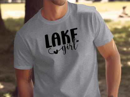 Lake Heart Girl Graphic Summer Vacation Outfit T-Shirt T-Shirt - Outdoor & Adventure Collection - Mile Marker 16 Gear by Cloud 16 Clothing Co.