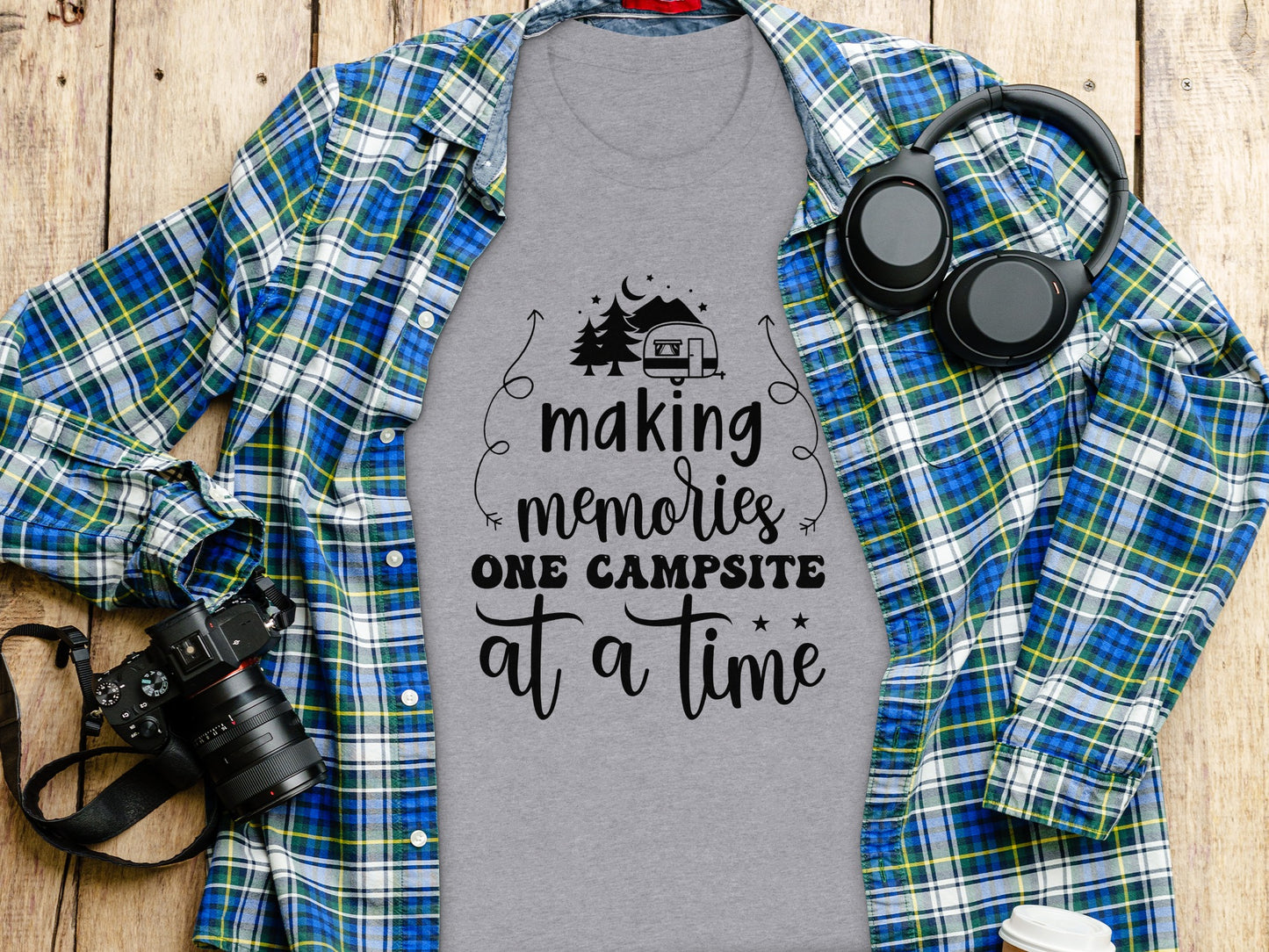 Making Memories One Campsite At A Time Camping T-Shirt T-Shirt - Outdoor & Adventure Collection - Mile Marker 16 Gear by Cloud 16 Clothing Co.