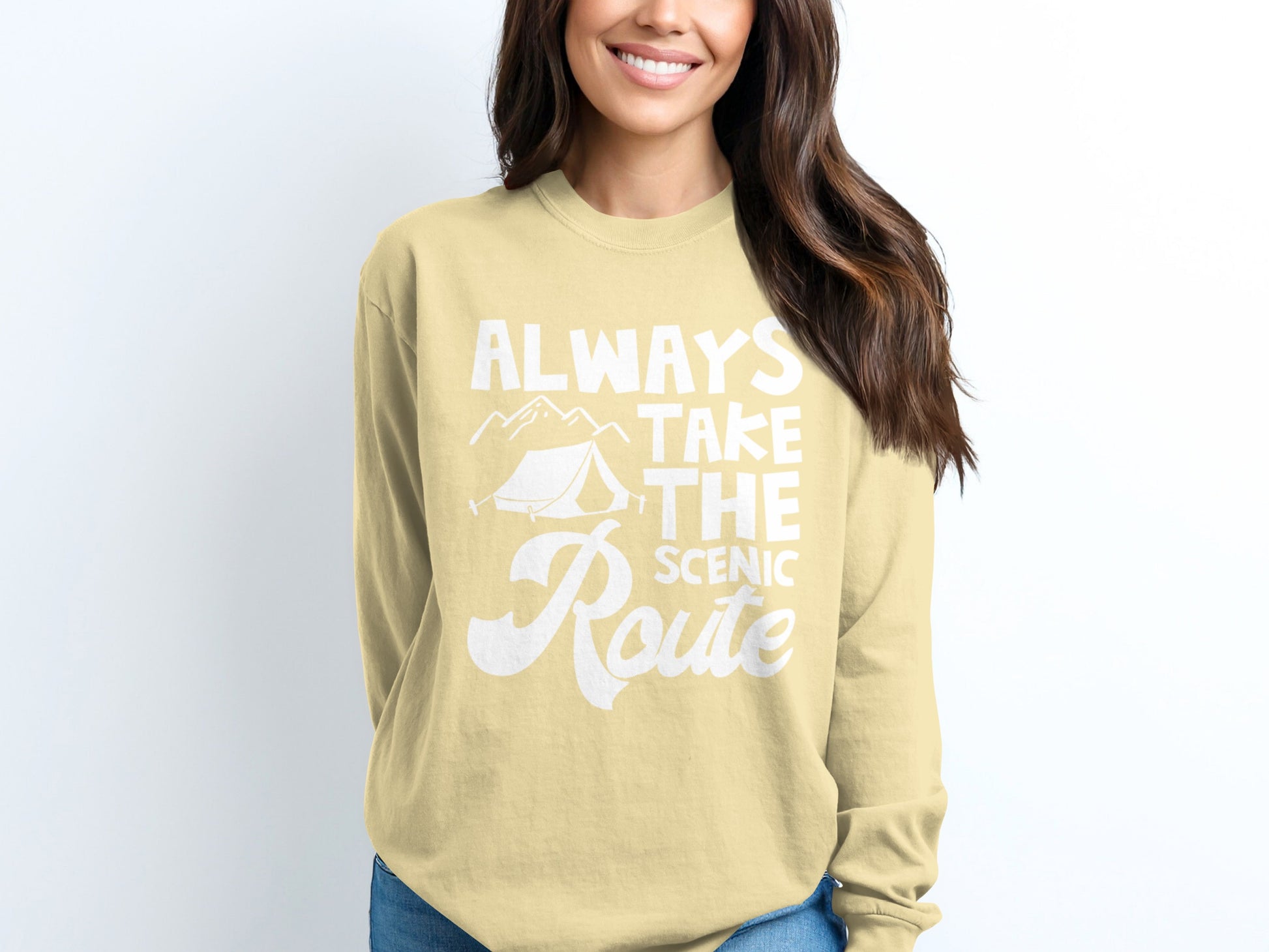 Always Take The Scenic Route Graphic Sweatshirt