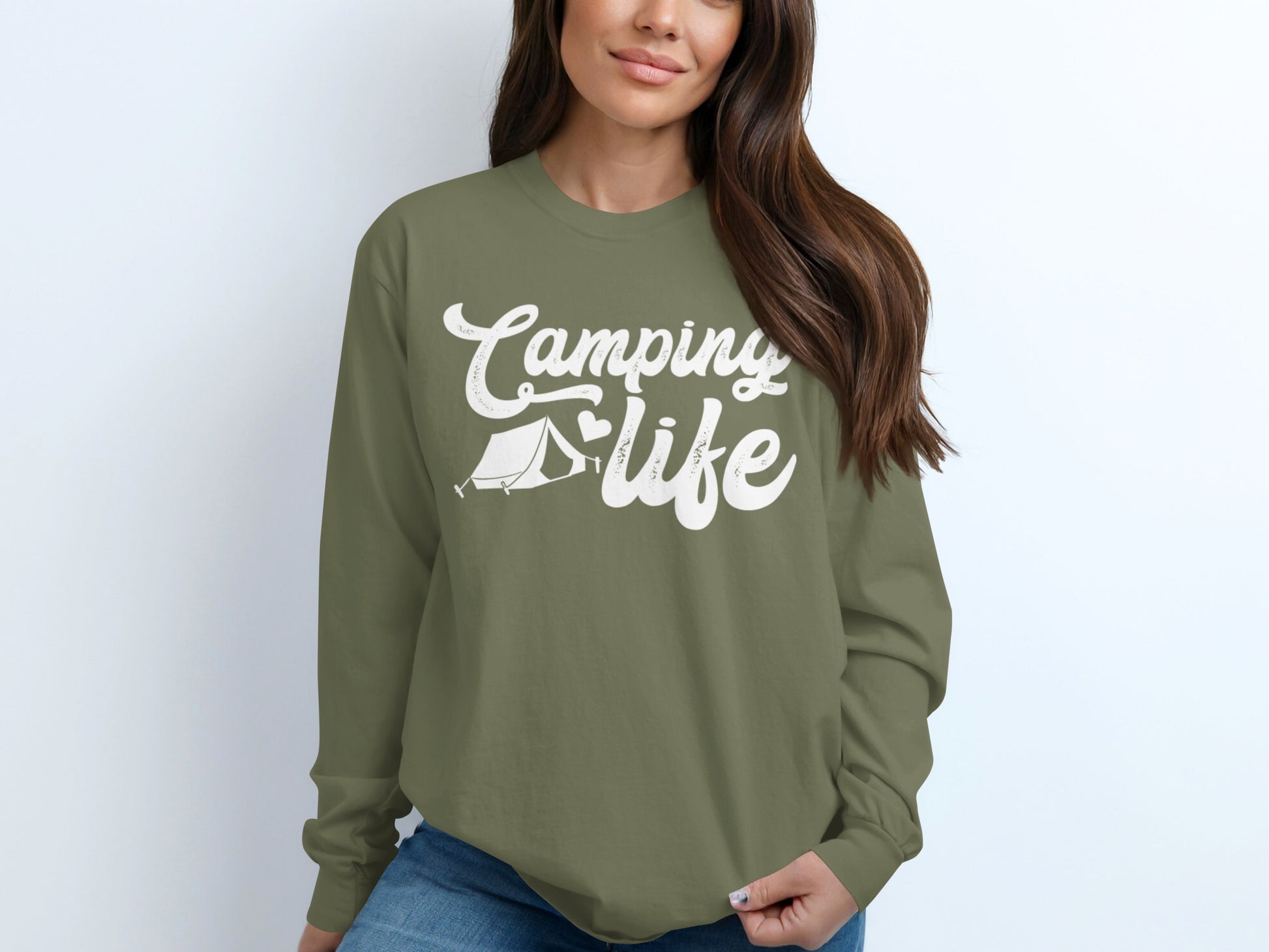 Camping Life Graphic Long Sleeve Shirt for Outdoor Lovers