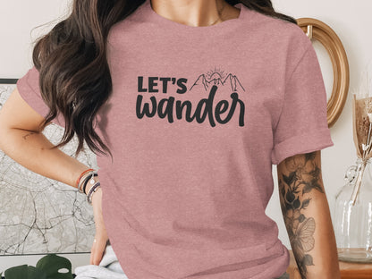 Let's Wander Mountain and Sun Graphic Adventure T-Shirt T-Shirt - Outdoor & Adventure Collection - Mile Marker 16 Gear by Cloud 16 Clothing Co.