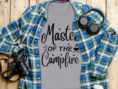 Master of The Campfire Design With Hearts T-Shirt T-Shirt - Outdoor & Adventure Collection - Mile Marker 16 Gear by Cloud 16 Clothing Co.