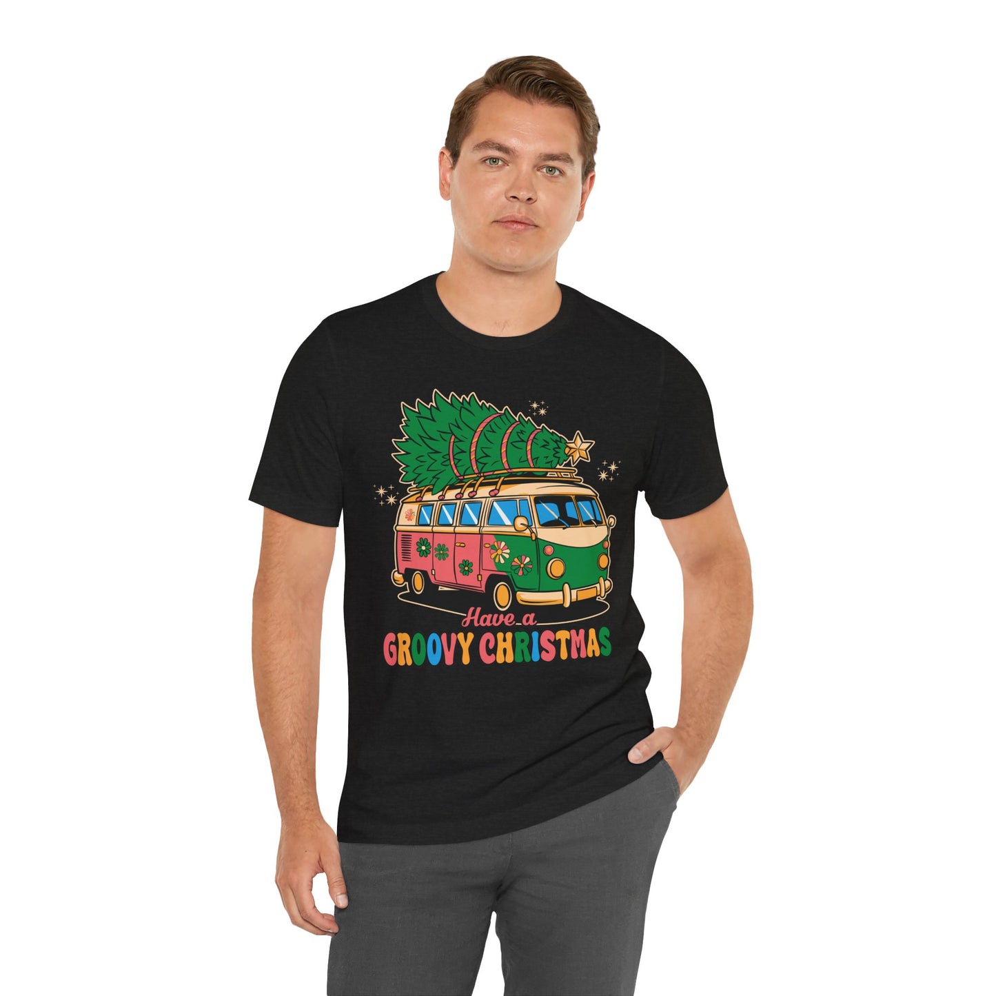 Have a Groovy Christmas - Vintage Van with Tree Shirt