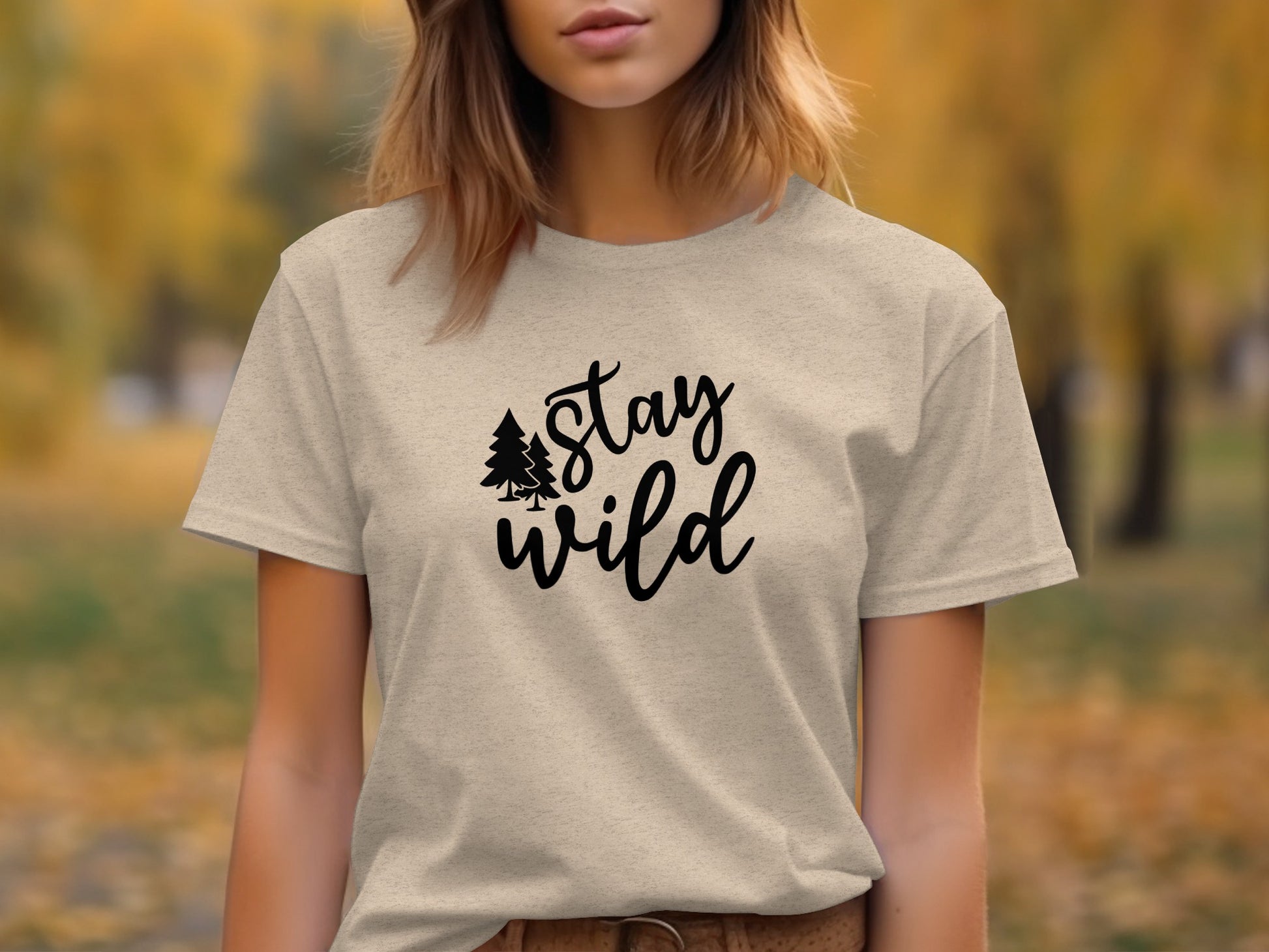 Stay Wild Forest Design Great Outdoors Adventure T-Shirt T-Shirt - Outdoor & Adventure Collection - Mile Marker 16 Gear by Cloud 16 Clothing Co.