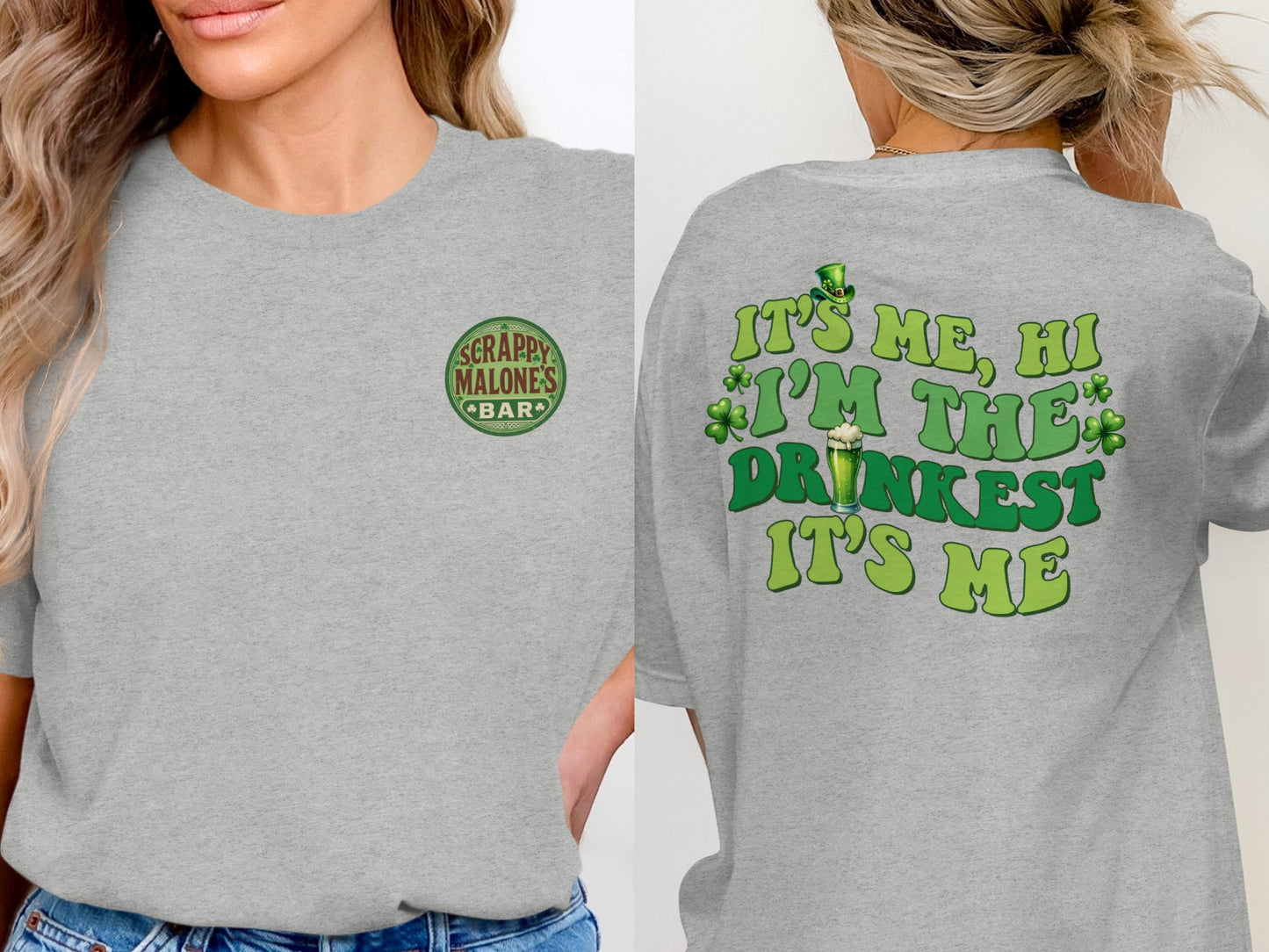 Scrappy Malone's Bar, Shamrock Bar Sign, Pub Decoration, St Patricks Day Other, Celtic Knot, Irish Pub Decor T-Shirt - Scrappy Malone's Bar 100-Proof Humor - Cloud 16 Clothing Co.