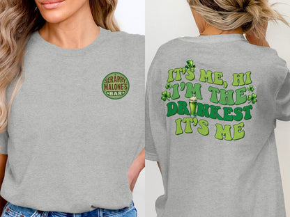 Scrappy Malone's Bar, Shamrock Bar Sign, Pub Decoration, St Patricks Day Other, Celtic Knot, Irish Pub Decor T-Shirt - Scrappy Malone's Bar 100-Proof Humor - Cloud 16 Clothing Co.