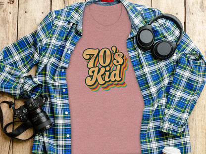 70's Kid Retro Graphic Tee Shirt Nostalgic Product