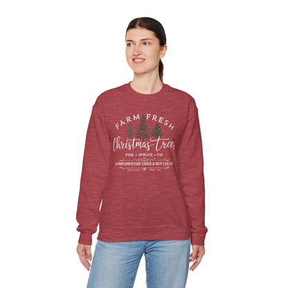 Farm Fresh Christmas Trees Crewneck Sweatshirt