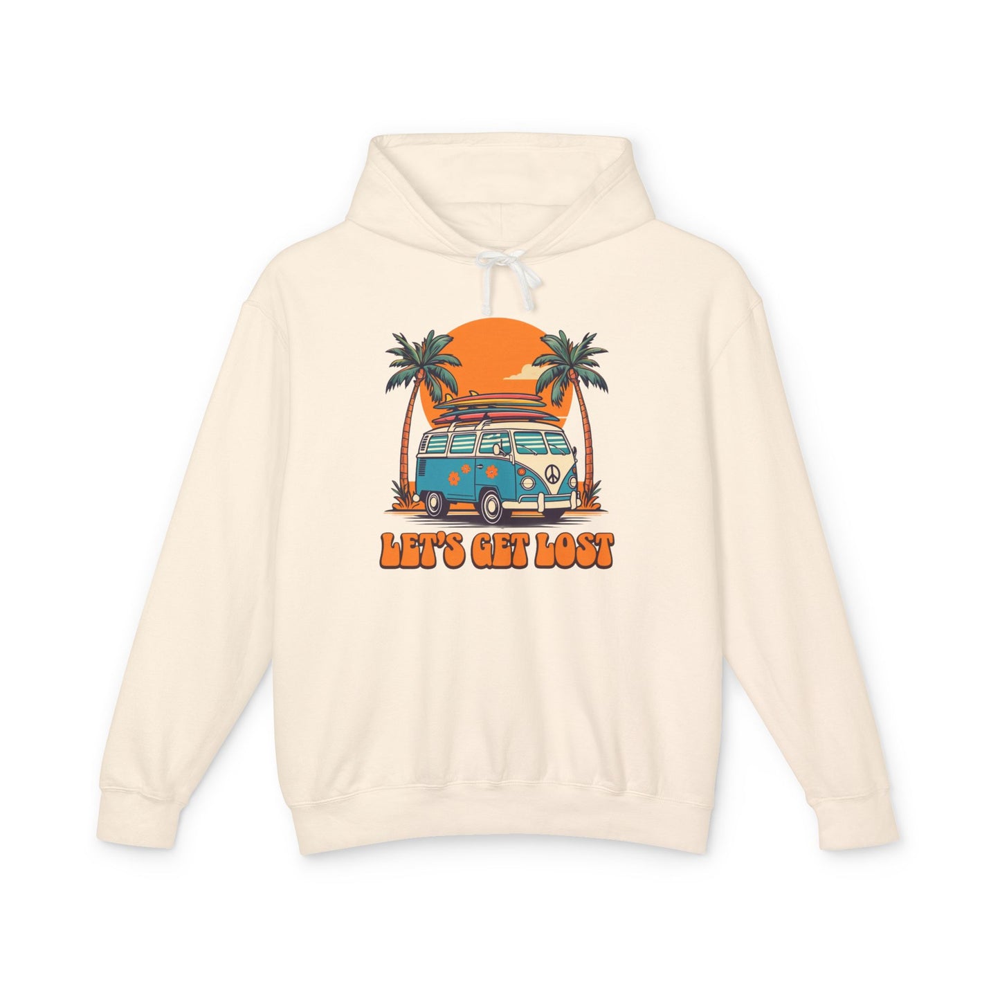 Let's Get Lost Unisex Lightweight Hoodie - Travel Adventure Sweatshirt