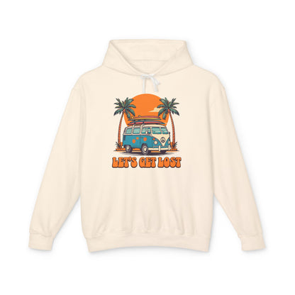 Let's Get Lost Unisex Lightweight Hoodie - Travel Adventure Sweatshirt