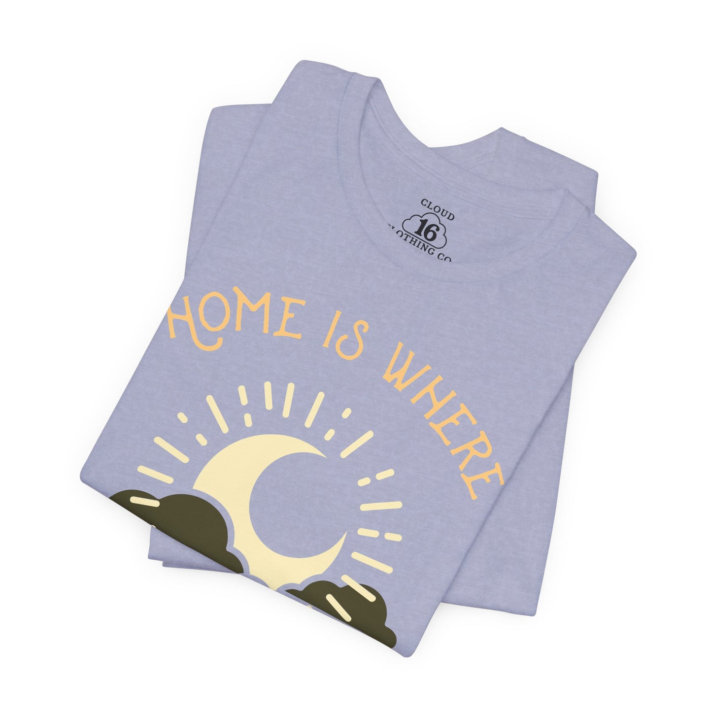 Home is Where the Moon Is - Unisex Astronomy T-Shirt | Moon Phase Tee
