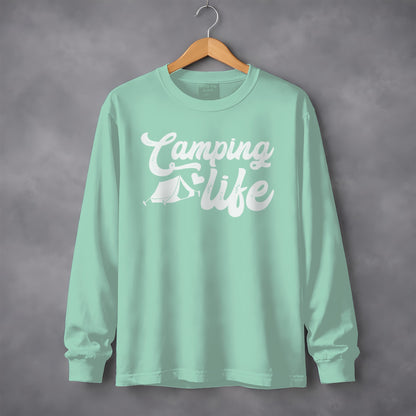 Camping Life Long Sleeve Shirt for Outdoor Enthusiasts
