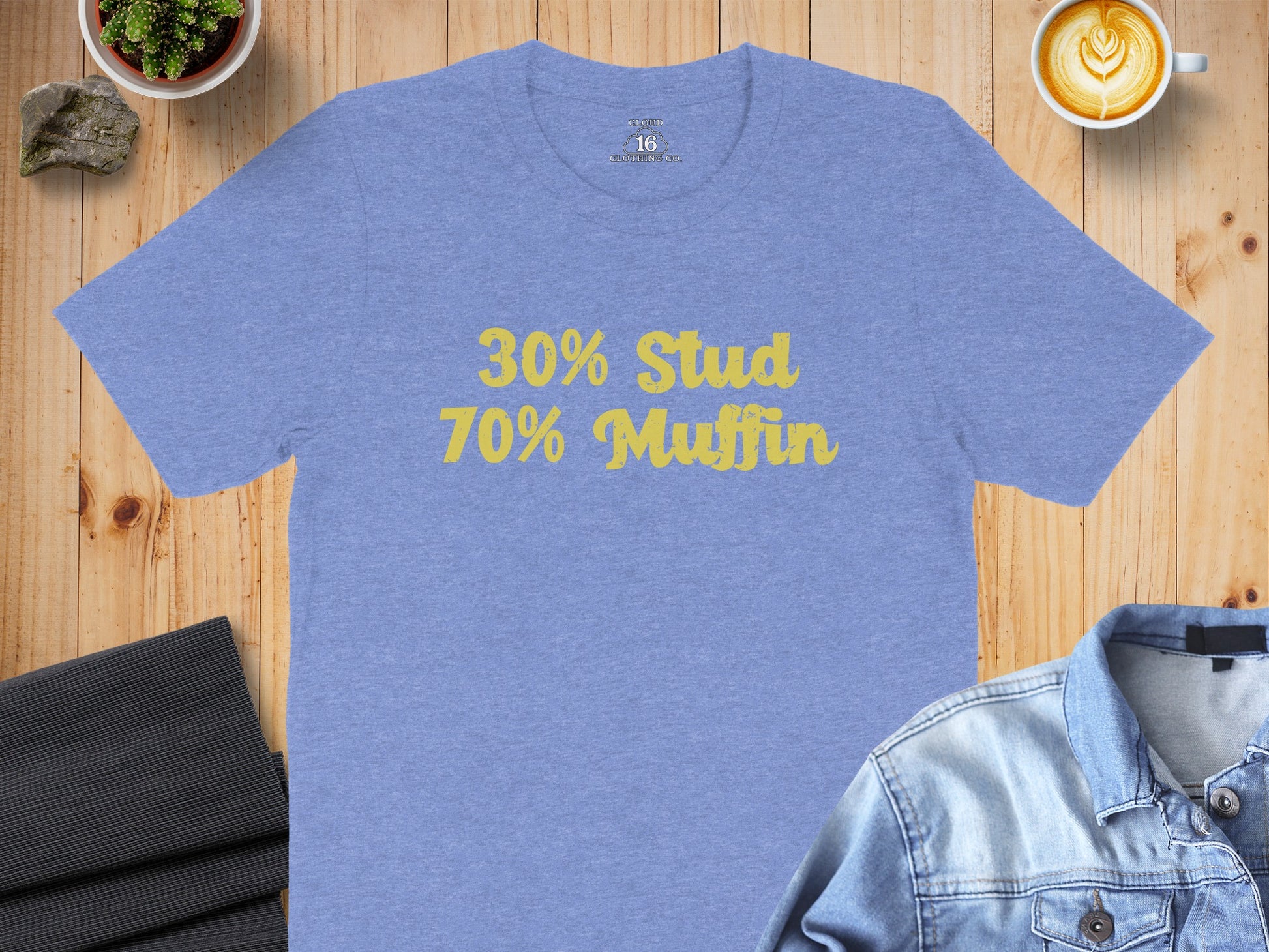 30% Stud 70% Muffin Graphic Tee Shirt Casual Wear