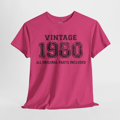 Vintage 1980 Retro T-Shirt - Premium Unisex Cotton Tee