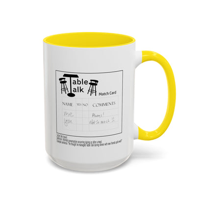 Table Talk Mug — Coffee Cup with Logo &  Match Card