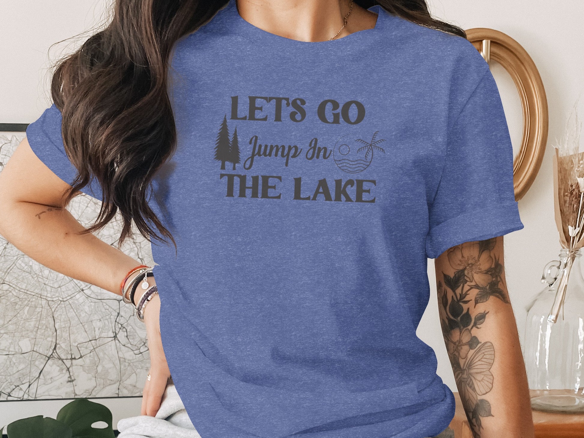 Lets Go Jump In The Lake Outdoors Adventure T-Shirt T-Shirt - Outdoor & Adventure Collection - Mile Marker 16 Gear by Cloud 16 Clothing Co.