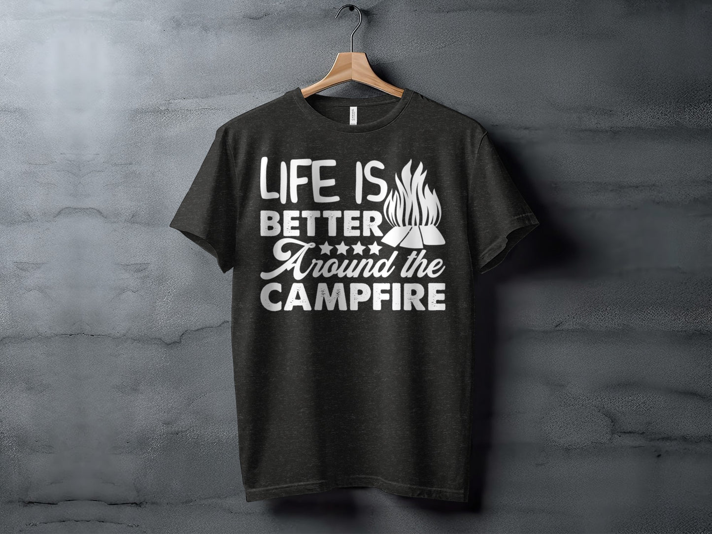 Life Is Better Around The Campfire Graphic Print T-Shirt T-Shirt - Outdoor & Adventure Collection - Mile Marker 16 Gear by Cloud 16 Clothing Co.