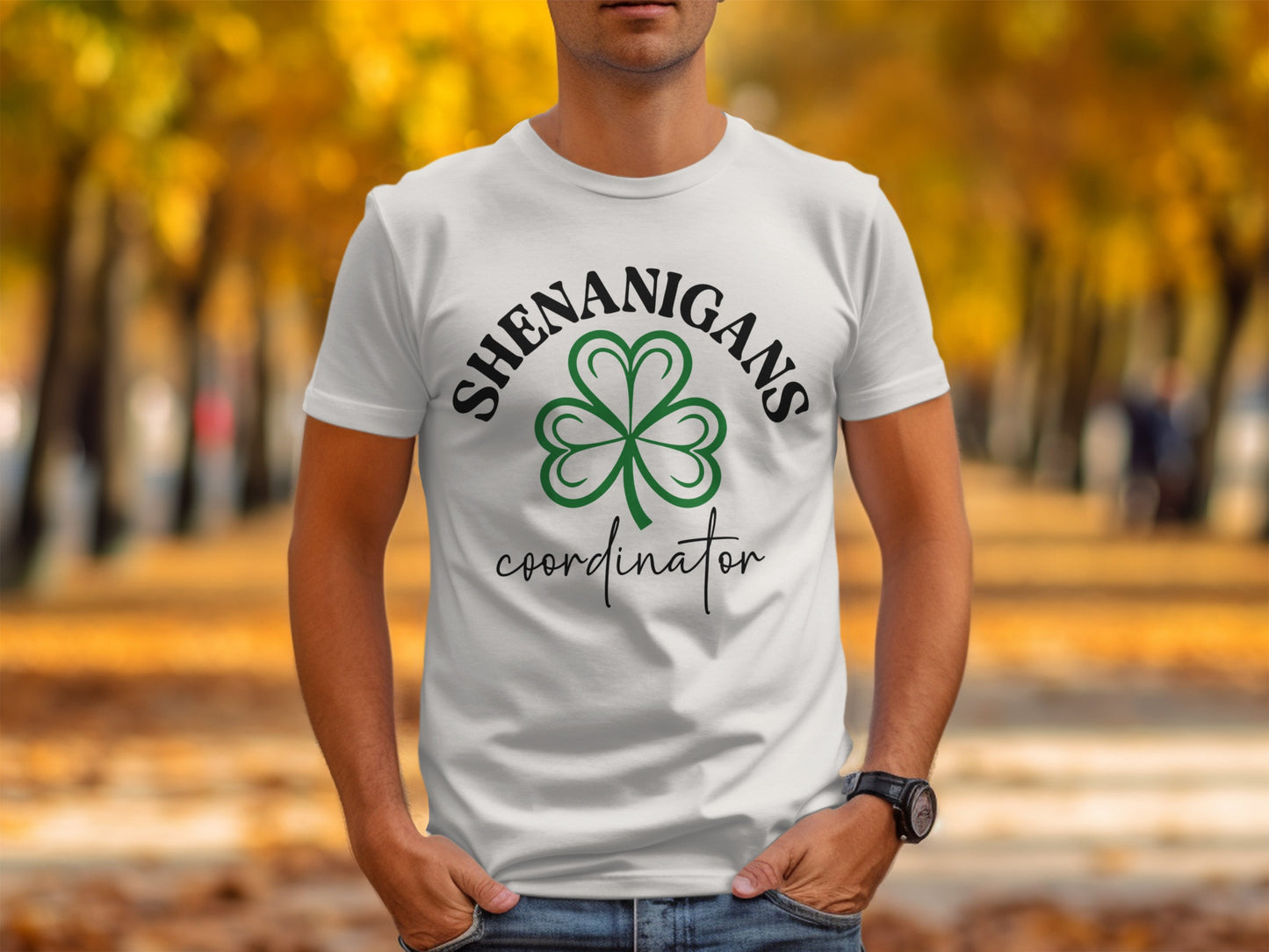 Shenanigans Coordinator Clover Design T-shirt