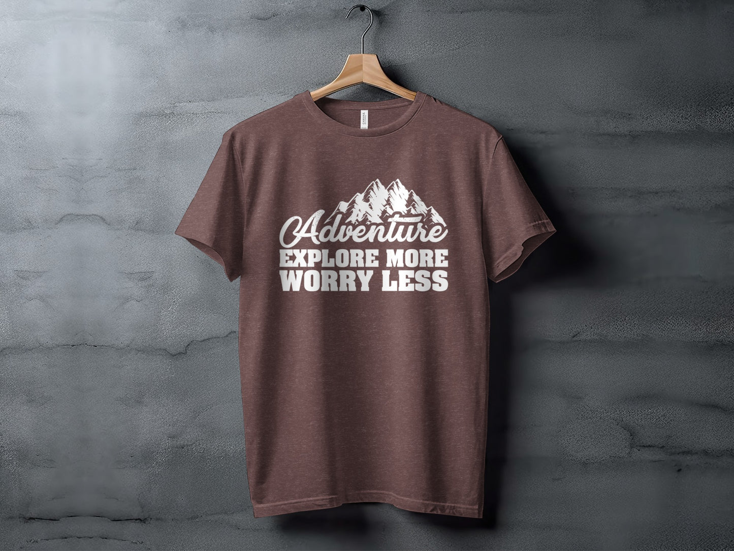 Adventure Explore More Worry Less Mountain Graphic T-Shirt T-Shirt - Outdoor & Adventure Collection - Mile Marker 16 Gear by Cloud 16 Clothing Co.