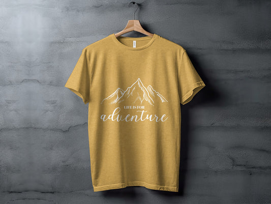 Life Is For Adventure Mountains Graphic Illustration T-Shirt T-Shirt - Outdoor & Adventure Collection - Mile Marker 16 Gear by Cloud 16 Clothing Co.