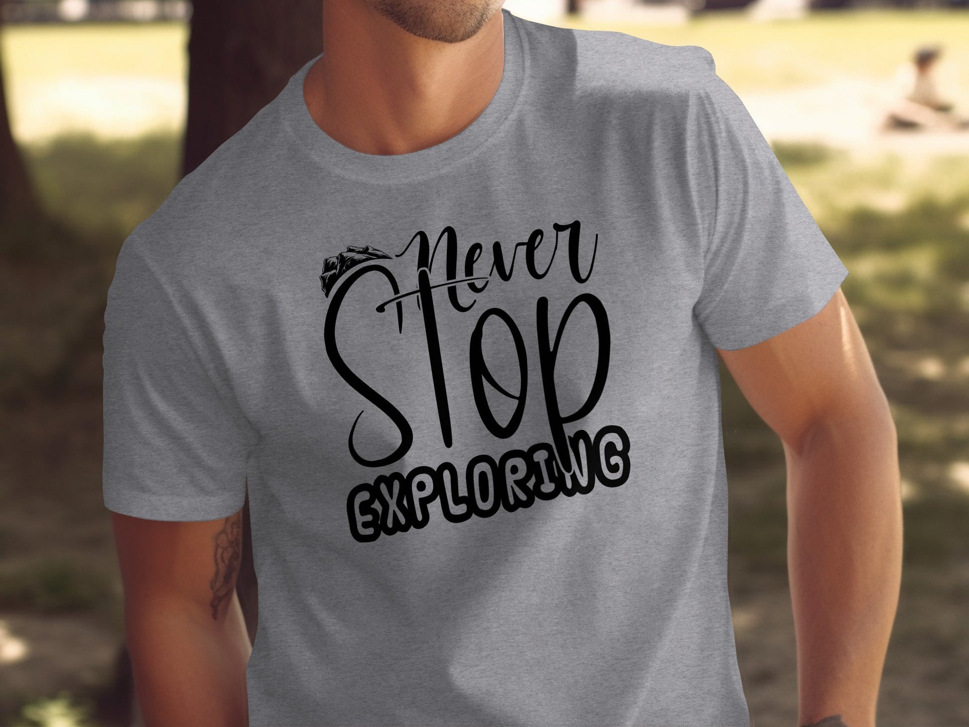 Never Stop Exploring Graphic Adventure Lover Quote T-Shirt T-Shirt - Outdoor & Adventure Collection - Mile Marker 16 Gear by Cloud 16 Clothing Co.