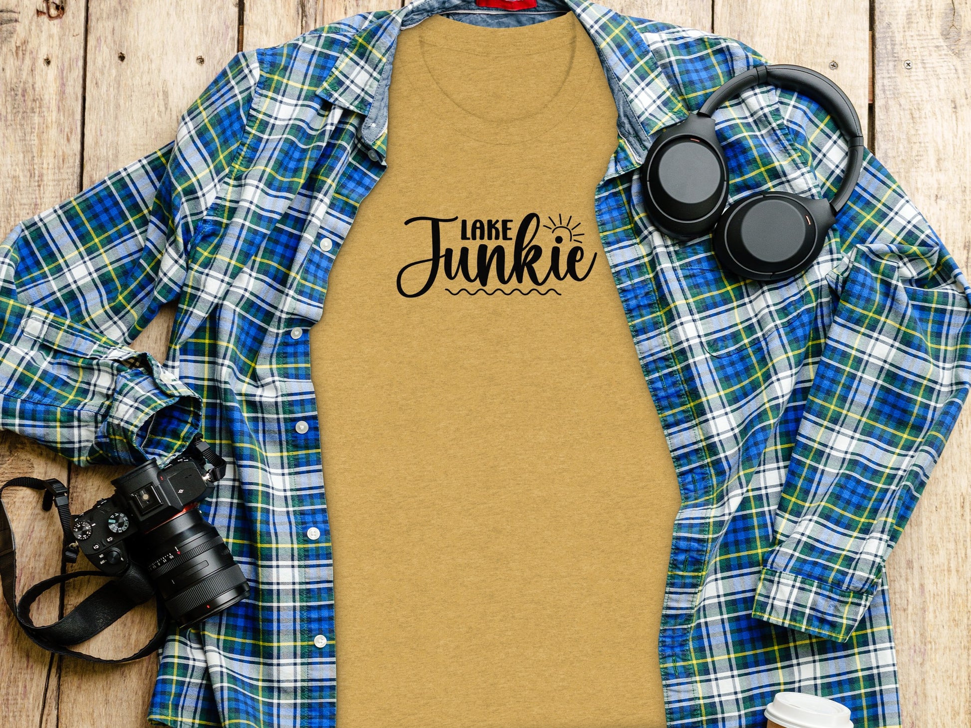 Lake Junkie Graphic for Lovers of Water Activities T-Shirt T-Shirt - Outdoor & Adventure Collection - Mile Marker 16 Gear by Cloud 16 Clothing Co.