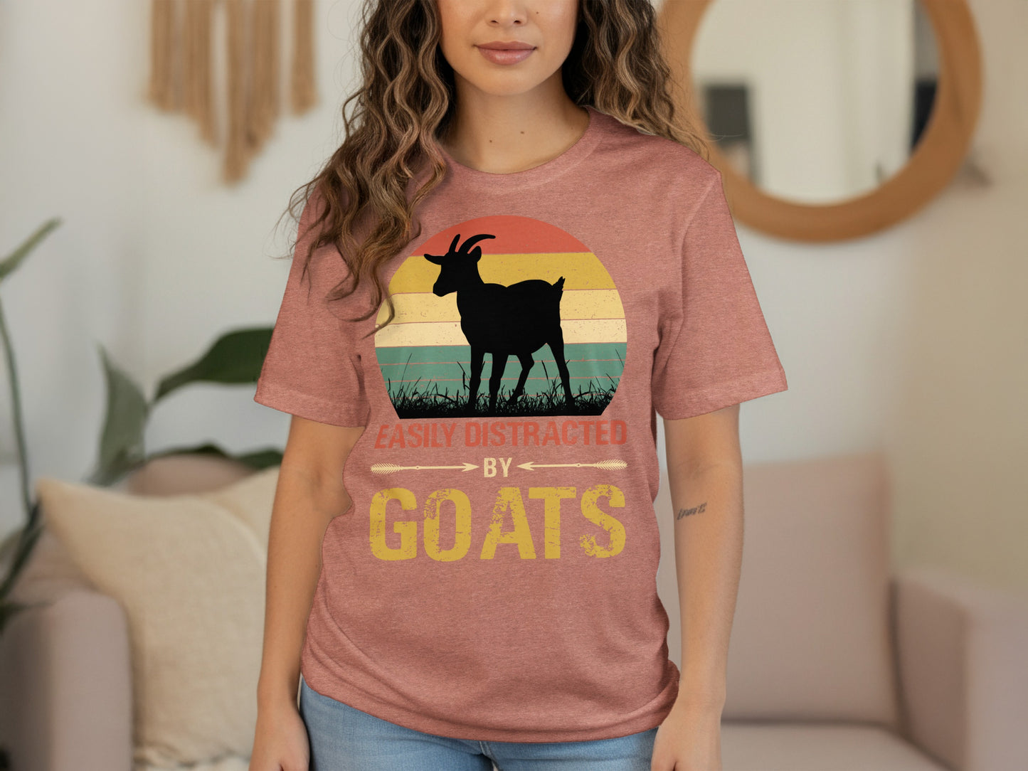 Easily Distracted By Goats Graphic Tee