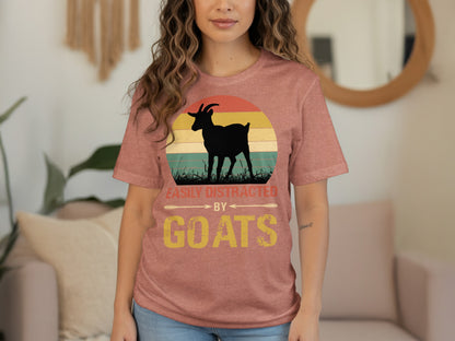 Easily Distracted By Goats Graphic Tee