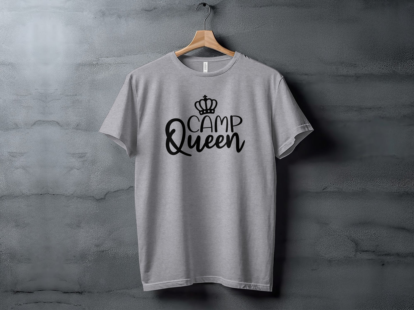 Camp Queen With Crown Graphic Camping Trip Fun T-Shirt T-Shirt - Outdoor & Adventure Collection - Mile Marker 16 Gear by Cloud 16 Clothing Co.