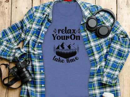 Relax Your On Lake Time Camping Outdoors Nature T-Shirt T-Shirt - Outdoor & Adventure Collection - Mile Marker 16 Gear by Cloud 16 Clothing Co.