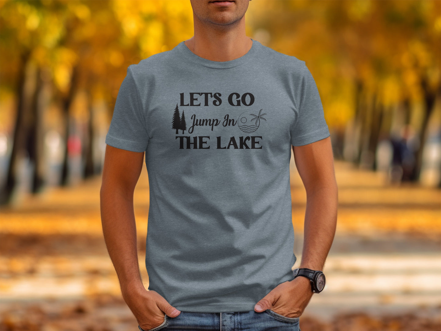 Lets Go Jump In The Lake Outdoors Adventure T-Shirt T-Shirt - Outdoor & Adventure Collection - Mile Marker 16 Gear by Cloud 16 Clothing Co.
