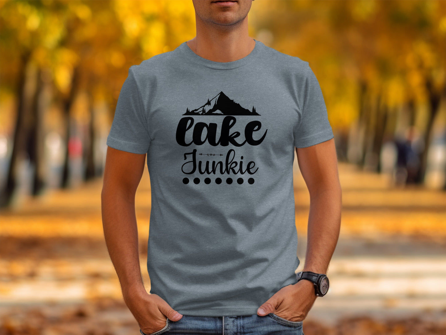 Lake Junkie Nature Lover Mountain Graphic Adventure T-Shirt T-Shirt - Outdoor & Adventure Collection - Mile Marker 16 Gear by Cloud 16 Clothing Co.
