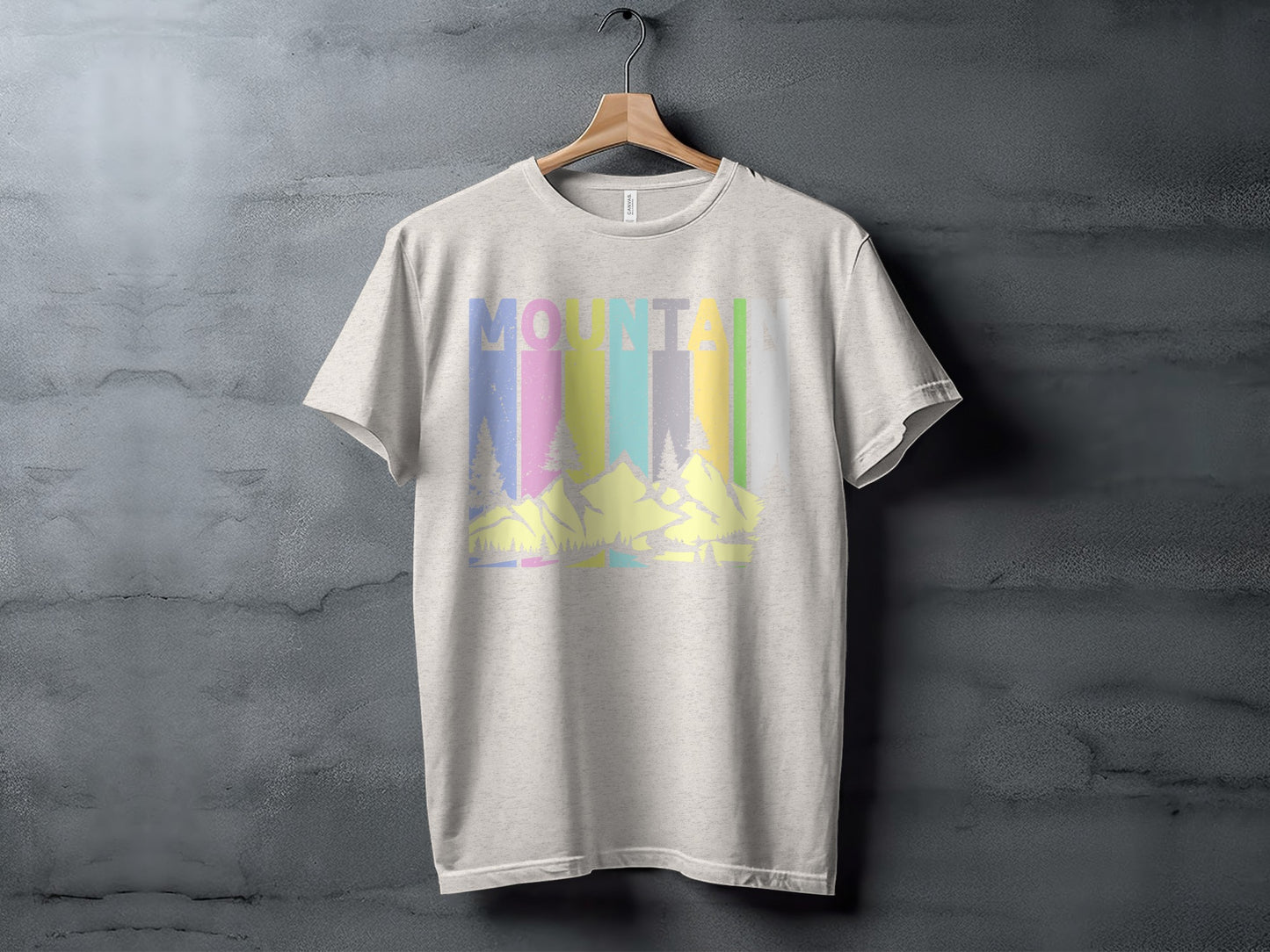 Colorful Mountain Landscape Graphic T-Shirt