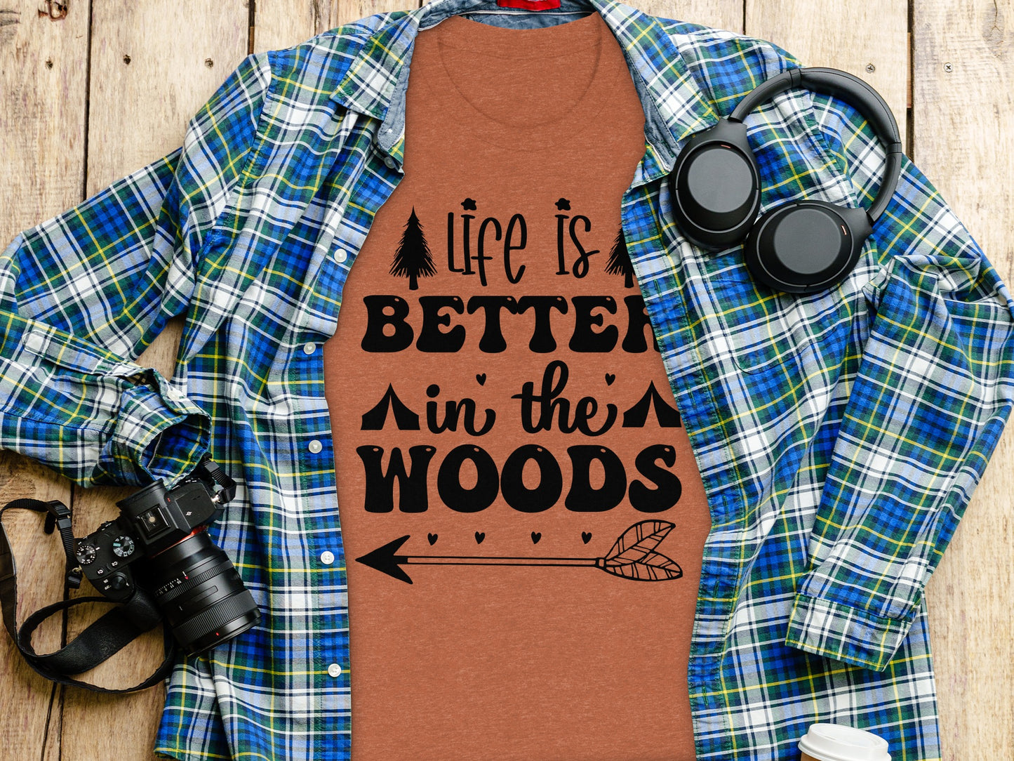 Life Is Better In The Woods With Arrow T-Shirt T-Shirt - Outdoor & Adventure Collection - Mile Marker 16 Gear by Cloud 16 Clothing Co.