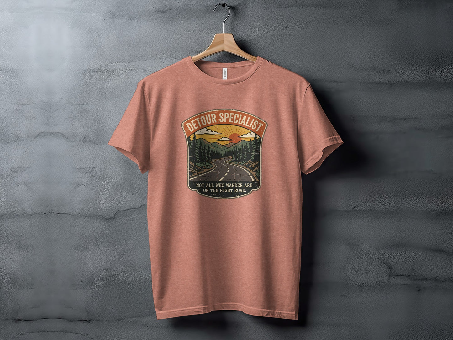 Heritage Detour Specialist Vintage Graphic Nomad Tee: T-shirt with "Detour Specialist" and mountain road graphic.