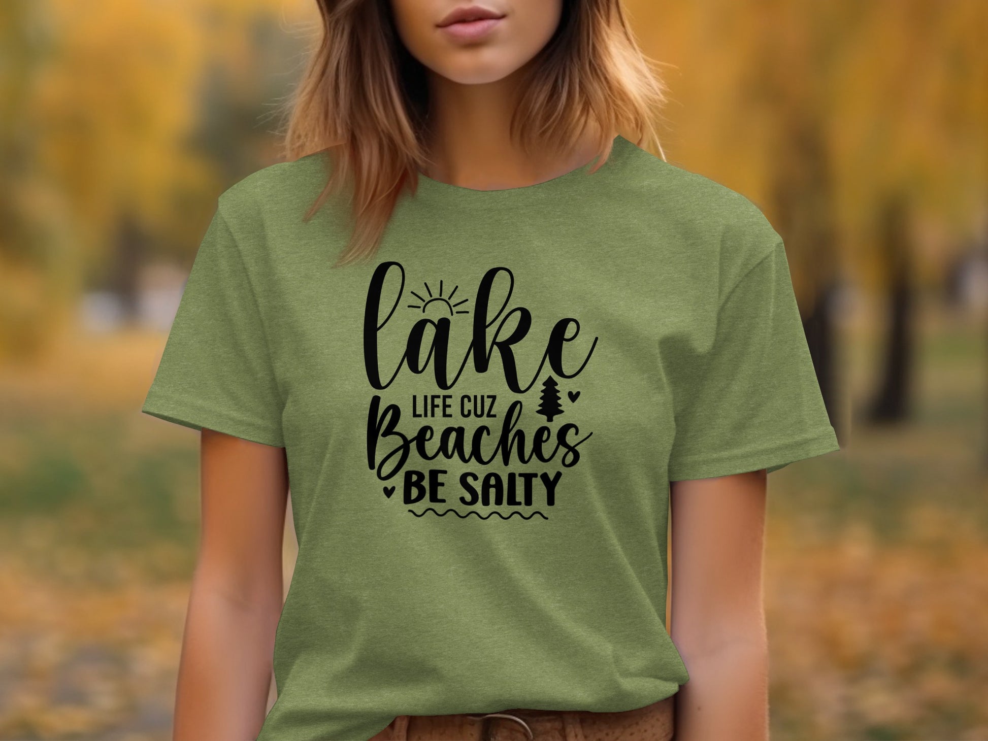 Lake Life Cuz Beaches Be Salty Design For Beach Lovers T-Shirt T-Shirt - Outdoor & Adventure Collection - Mile Marker 16 Gear by Cloud 16 Clothing Co.