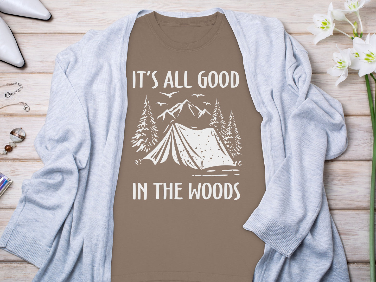 It's All Good In The Woods Camping Graphic T-Shirt