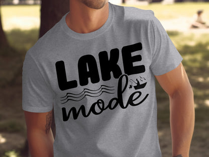 Lake Mode With Fishing Design Graphic Great Outdoors T-Shirt T-Shirt - Outdoor & Adventure Collection - Mile Marker 16 Gear by Cloud 16 Clothing Co.